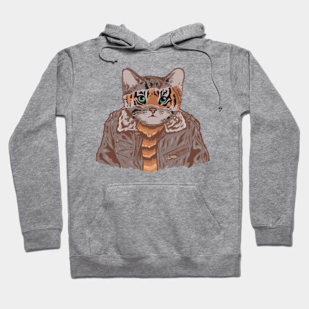 Cat face on human body Hoodie by Onceer